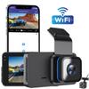 Coche HD 3 pulgadas grabadora de conducción wifi doble lente grabación dual delantera y trasera cámara de tablero suministros para automóviles venta al por mayor