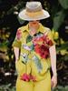 Amazon Primavera y Verano talla extra Chica rellenita holgada Elegante Casual Estilista Camisa estampada de manga corta que reduce la edad Lel