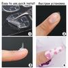 Piezas de Arte de Uñas Calientes Transfronterizas Europa y América 24 Piezas de San Valentín Pintadas Pieza de Uña Removible Gel Facial con Armadura de Ataúd