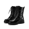 24 Otoño Invierno 40-44 Europeo Comercio Exterior Transfronterizo Botas de Algodón Botas de Piel Más Terciopelo Botas de Nieve Botas Martin de Invierno Botas Cortas para Mujer