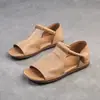 Nuevas Sandalias de Verano para Mujer, Zapatos Planos Cómodos con Punta Abierta, Zapatos de Moda para Mamá, Tallas 36-43