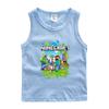 Colete de algodão infantil verão novo meninos mini mundo camiseta sem mangas fina infantil top bonito moda
