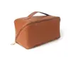 Nueva bolsa de almacenamiento plegable de PU para brochas de maquillaje, bolsa de maquillaje de viaje portátil de gran capacidad, el fabricante puede personalizar el logotipo