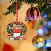 Pendente Decorativo Cruzado Novo de Acrílico do Papai Noel Pingente de Decoração de Natal Pingente Personalizável Pingente de Carro