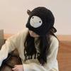 Invierno Estilo Japonés Dulce Lindo Sombrero de Oveja con Orejas para Mujer Felpa Grueso Cálido Lana de Cordero Moderno Gorro Pulóver