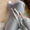 Pantalones de chándal grises para mujer Primavera y Otoño 2025 Nuevos de Cintura Alta Pierna Recta Forrados de Felpa Pantalones de Chándal Banana Casual Otoño e Invierno Pantalones de Pierna Ancha