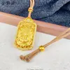 Tienda de Oro Mismo Estilo Chapado en Oro Incrustado de Diamantes Colgante Amarillo del Dios de la Riqueza, Nuevo Estilo Chino Moda Colgante para Atraer Riqueza, Venta al por Mayor
