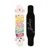 Skate Longboard de 44 Pulgadas para Principiantes, Hombres y Mujeres, Adultos, Tabla de Baile Doblemente Curva Profesional, Monopatín de Cuatro Ruedas de Madera de Arce para Jóvenes