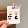 Clip para Oreja para Niños Popular en Internet Nuevo Dibujo Animado Gota para la Oreja Joyería de Princesa Aretes Falsos a Prueba de Dolor Joyería de Aretes para Niñas