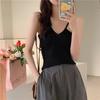 Camisola de Verano para Mujer 2024 Nuevo Estilo Coreano Ajustada Versátil Corta Delgada Top Básico para Personas Pequeñas