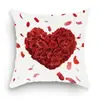 Fronha de Almofada Amor Rosa Dia dos Namorados Transfronteiriça Capa de Almofada Decoração de Casa para Sala de Estar Sofá Feriado Dia dos Namorados