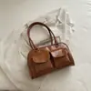 Bolsa de Mão Estilo Hong Kong para o Dia a Dia Bolsa de Ombro Retro de Alta Qualidade Feminina 2026 Nova Bolsa Boston Mensageiro de Grande Capacidade