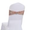 Fábrica por atacado direto lantejoulas alça hotel casamento elástico cadeira decorativa para trás flor diamante fivela alça cadeira kit de tampa