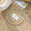 Collar de Perlas de Colores Estilo Francés, Cadena para Clavícula Shijia Fashion de Lujo Ligero, Gargantilla Versátil de Temperamento Simple de Gama Alta