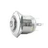 Botón de metal de 19 mm luz LED estándar de encendido interruptor de reinicio automático 12/16/19/22 interruptor de arranque de autobloqueo