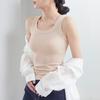 Colete para mulheres 2024 primavera e verão novo popular preto terno peça interna top que cobre o busto branco peça externa blusa de alça para usar por baixo