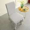 Funda de silla de felpa, adecuada para todas las estaciones, funda elástica para taburete, diseño moderno y simple con respaldo integrado, funda de silla para el hogar de color liso