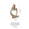 Figura de Yoga em Pedra Arenito Nórdica Ornaments Decorativos para Sala de Estar, Sala de Jantar, Móvel de TV e Decoração de Clube de Saúde
