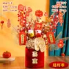 Adornos de Año Nuevo Flor de Año Nuevo franela mejora Cubo de la Fortuna rojo intenso frutas Decoración Festival de Primavera inauguración casa nueva productos terminados al por mayor