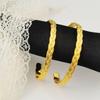 Pulsera transfronteriza de estilo frío ins de nicho, simple, con textura geométrica, para mujer, nuevo diseño chino, acero de titanio chapado en oro