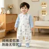 Mameluco para bebé, primavera/otoño, algodón puro, Clase A, mameluco de manga larga, unisex, con piernas separadas, saco de dormir para bebé, pijama para niños y ropa de estar