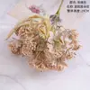 Flor de Estrella Humo Azul Flor Artificial Fabricante Plantas Verdes Venta al por Mayor Decoración de Bodas Manualidades Estilo Ins Ramo de Mano Flores Falsas