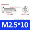 Tornillos de Acero Inoxidable 316 Tornillos de Cabeza Redonda con Ranura Cruzada Tornillos de Cabeza Pan Tornillos para Máquina Tornillos para Alambre M2.5M3M4M5M6M8