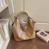 Bolso Tote Tejido Retro para Mujer, Bolso de Hombro de Gran Capacidad, Bolso de Mano Versátil para el Viaje Diario, Bolso Casual Simple