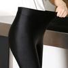 Calças leggings brilhantes de cintura alta para outono e inverno, forradas com lã, espessantes e engordativas, plus size, femininas