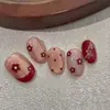 Pegatinas para Uñas con Patrón de Hormiga Pegatinas de Flores Rojas Pequeñas en Relieve Decoraciones Lindas Versátiles para Uñas de Año Nuevo Venta al por Mayor Yt7985