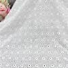 Tecido Bordado Floral Circular Puro Algodão All-Over Tecido Bordado com Renda Recortada Roupa Infantil Chapéu Vestido Têxtil para Casa
