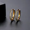 Jinse Europa e Estados Unidos transfronteiriços brincos tipo O totalmente cravejados de diamantes brincos redondos dourados brincos vazados da moda brincos atacado
