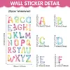 Novo Produto para a Temporada de Volta às Aulas: Adesivos de Parede Decorativos para Sala de Aula com Letras Coloridas, Adesivos Cartoon Autoadesivos de PVC para Quarto Infantil de Educação Infantil