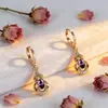Pendientes Nuevos de Gema en Forma de Gota de Agua para Mujer, Pendientes de Lujo Ligero Chapados en Oro, Pendientes de Diseño Único para Mujer, Suministro Mayorista Transfronterizo