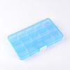 Tamanho pequeno 15 grade caixa de armazenamento de peças destacáveis transparente caixa de armazenamento de equipamentos de pesca botão de joias multi grade caixa de plástico caixa de medicina