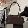 Bolso tipo bowling casual para mujer, nuevo modelo 2026 Boston bag, bolso de hombro para mujer, bolso grande de caparazón de cuero genuino vintage