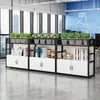 Mueble archivador de oficina, mueble con puerta de forja para flores, archivador, estantería de almacenamiento para área de oficina, panel divisor de pantalla para estación de trabajo, mueble bajo