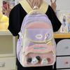 Lindo Gato Nylon Estudiante de Secundaria Mochila de Gran Capacidad Estudiante de Preparatoria Mochila Bolsa para el Dolor de Niña Bolsa para Bebé Estilo Universitario