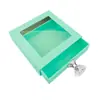 Cajas para Pestañas Multicolores con Ventana en Stock, Cajas tipo Cajón Transparentes Cuadradas con Ventana y Asas, Cajas de Empaque, Cajas de Empaque para Cosméticos