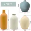 Conjunto de Vasos Cerâmicos, Decoração de Casa, Arranjo de Flores para Sala de Estar, Conjunto de Três Peças de Recipiente para Flores Moderno, Decoração de Vaso Branco