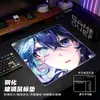 Alfombrilla de ratón de cristal micrograbado bidimensional para e-Sports, Alfombrilla de cristal resistente a las manchas de alta gama para juegos de anime y uso en oficina