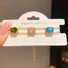 Pulsera con colgante ovalado de circonita cúbica chapada en oro de 18k, una pieza de joyería lujosa y de alta gama con un diseño inspirado en la dopamina