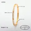 Joyería para Manos Europea y Americana Anillo Geométrico Corte de Línea Árbol de la Vida Diamante de Barro Incrustado Accesorios de Pulsera Pulsera de Acero de Titanio para Mujeres