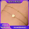Pulsera de Doble Capa con Letra Nueva en Forma de Corazón Transfronteriza, Pulsera en Capas de Cuentas de Mijo con Letra Inicial Inglesa 26 en Forma de Corazón