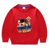 Sudadera de Bombero Estilo Nuevo para Niños, Camiseta de Algodón de Manga Larga para Niños, Camiseta Básica de Cuello Redondo para Niños
