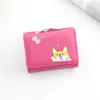 Nueva Cartera para Mujer, Cartera Corta Plegable en Tres Partes de PU Estilo Dibujo Animado Lindo, Cartera de Mano y Portamonedas