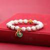 Pulsera de Porcelana Gris Yongxiang de Pekín con Pulsera Luna Blanca Flor de Cerezo Morado Regalo de Cumpleaños Yonghe para Hombres y Mujeres Adornos para Manos