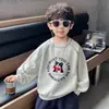 Q123 Moletom Masculino, coleção de outono, pulôver de manga longa estiloso estilo coreano, novo top casual para primavera e outono
