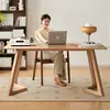 Mesa de escritório em madeira maciça para adultos, adequada para uso doméstico na sala de estar, como estação de trabalho para computador, escrivaninha de estudo ou sala de chá integrada.