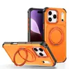 Funda magnética para iPhone 17 Pro Max con soporte giratorio, Funda protectora anti-caídas con tacto de piel para Apple 18